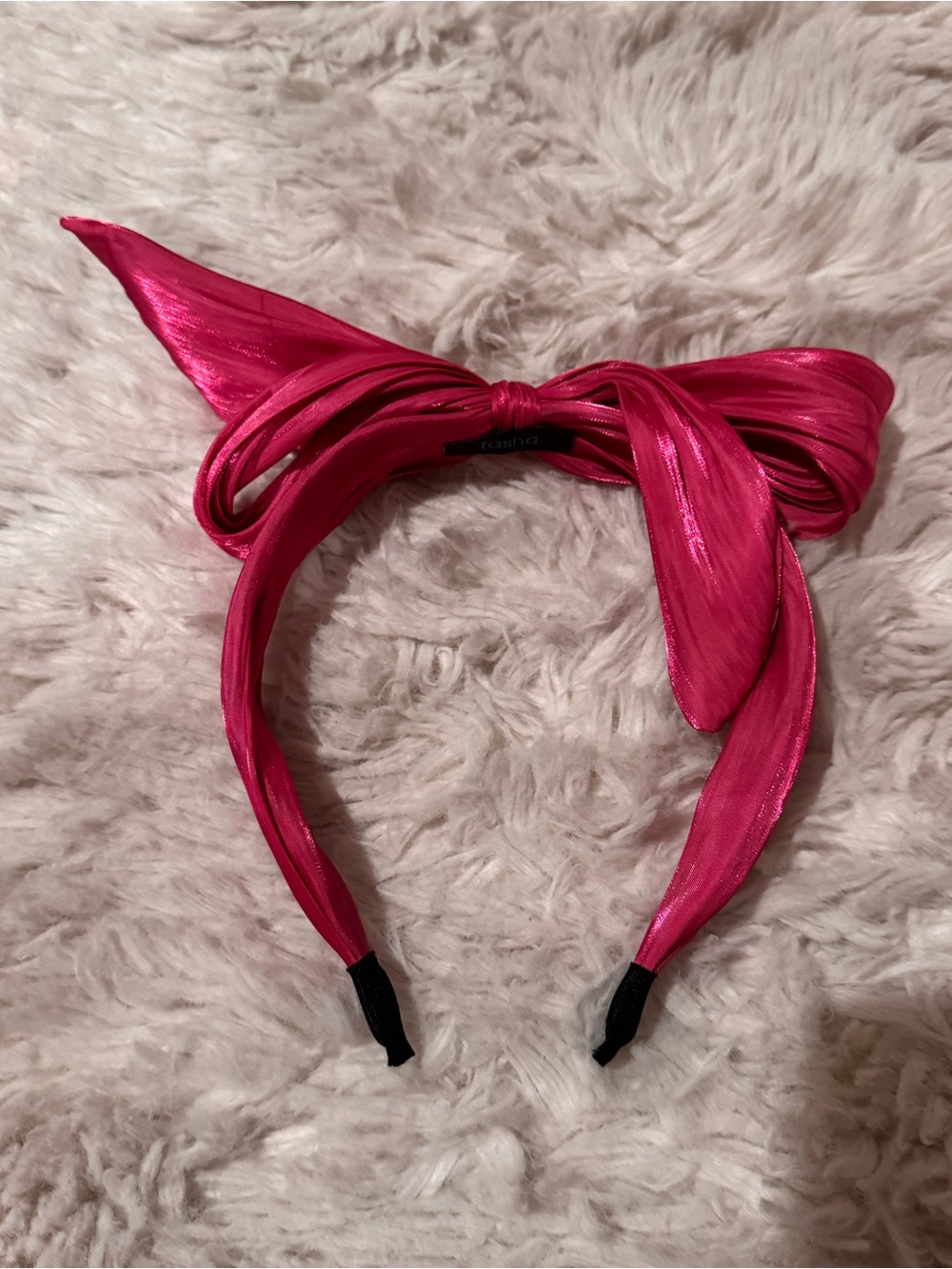 Tasha Fuchsia Bow Headband - Picture 2 of 7